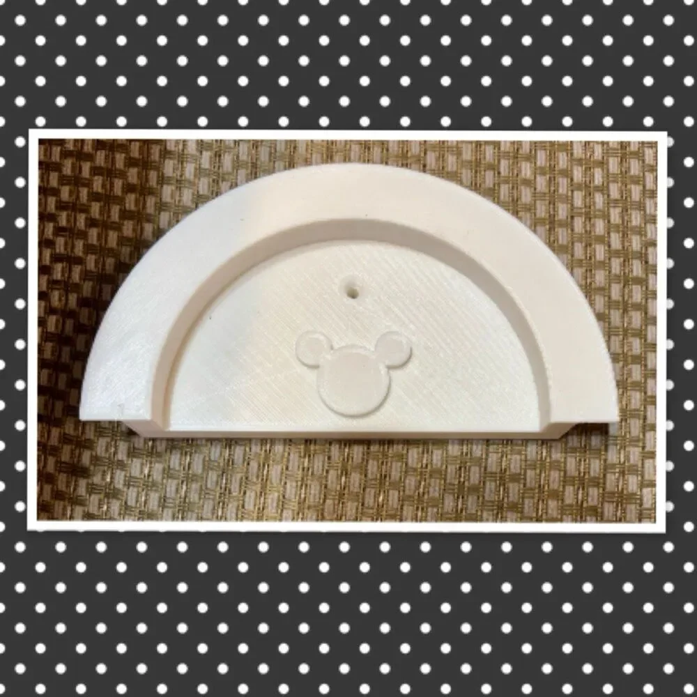 3D-Printed White Mickey Mouse Ear Wall Display